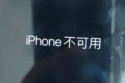 马关苹果服务网点分享锁屏界面显示“iPhone 不可用”如何解决 