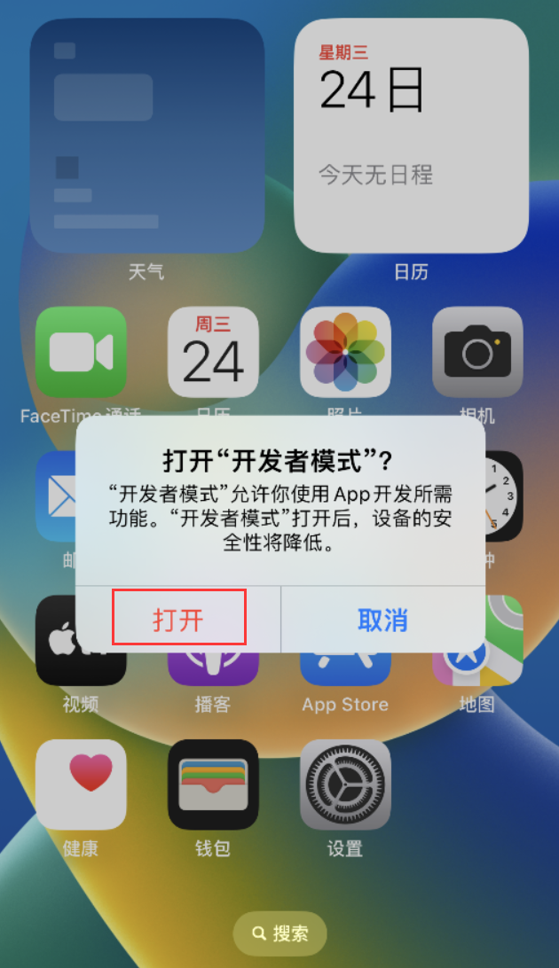 马关苹果手机维修分享如何打开开发者模式 